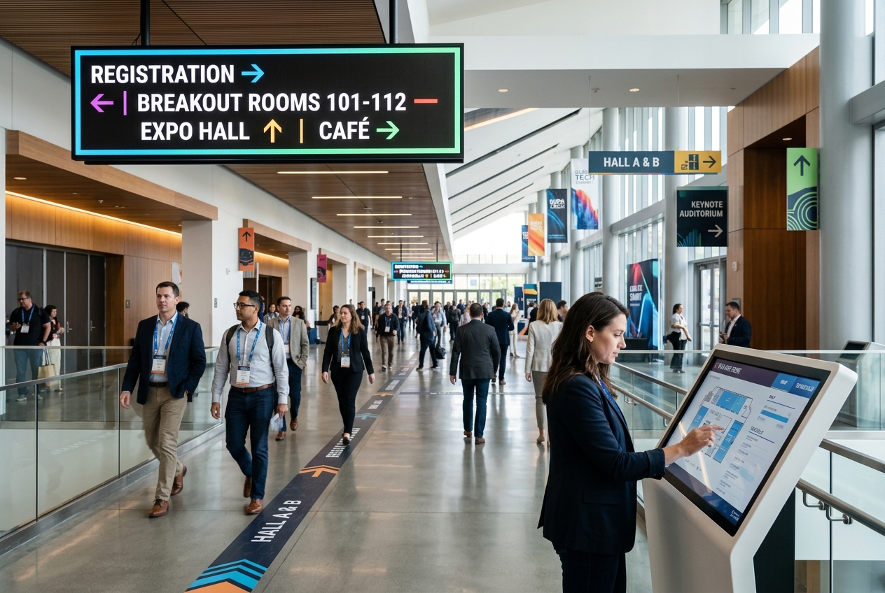 ออกแบบป้ายบอกทางและระบบนำทาง (Wayfinding) ในงานอีเวนต์ให้ลดความสับสนสูงสุด